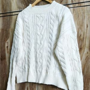 Designer Cream Colour Sweater Size-44