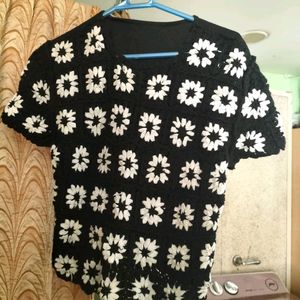 Crochet Sunflower Top