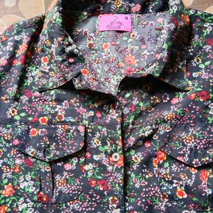 Floral Printed Shirt Cum Top