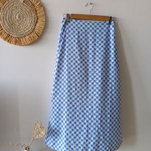 Forever 21 Gingham Print A Line Skirt