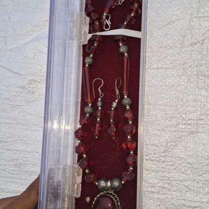 Red crystal jewelry jaadi