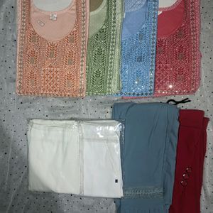 Kurti Pant Set With Free Gift