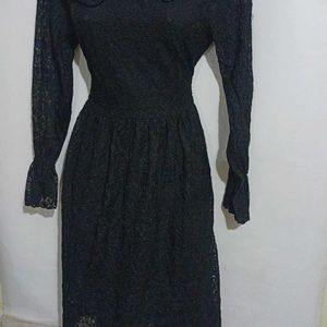 CUTE BLCK NET FROCK