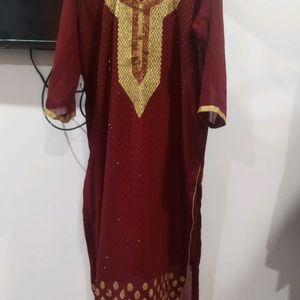 Heavy Embroidered Kurti With Lining