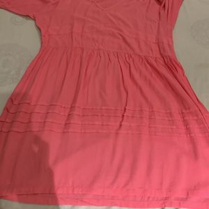 Pink Dress With Three Fourth Sleeves