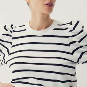 H&m Pure Cotton Puff Sleeve Top