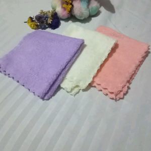 Cute 🥰 Fluffy Face Towels Pack Of 3