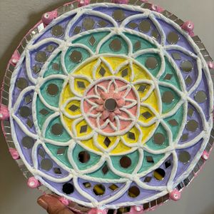 Wall hanging handmade lippan art in mandala design