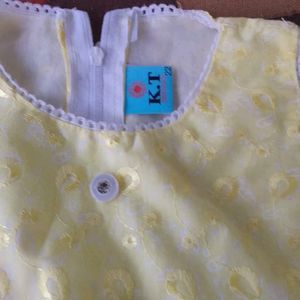 (Free Delivery) Yellow  Dresses For Baby Girl