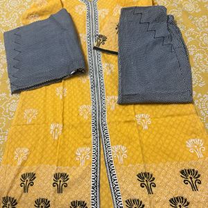Full Suit Set With Top And Bottom,duppata