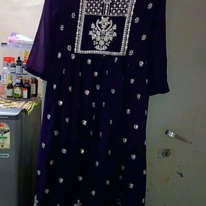 Long Kurti With Palazzo And Dupatta