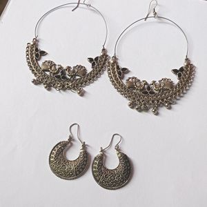 Combo Of 2 Silver Earrings