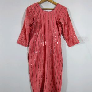 Pink Embroidered Kurta (Women's)