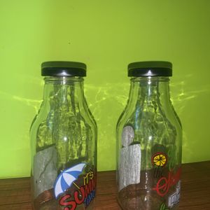 Glass Bottle A Set Of Two