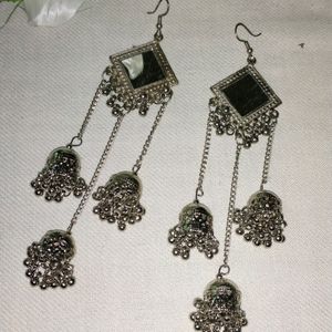 Women Oxidised Earrings Set