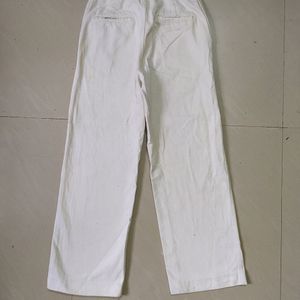 H&M Off White High Rise Pant