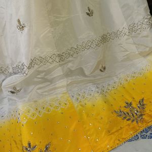 Beautiful Lehenga Choli Dupatta For Haldi Function