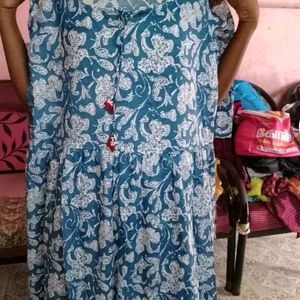 Cotton Printed Anarkali Type Kurti Cum Frock