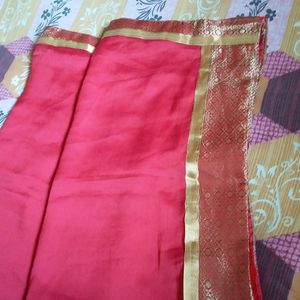 Beautiful Red Colour bordedesign  Saree