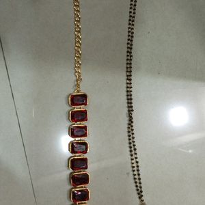 Mangalsutra And 2 Pairs Earrings, 1bracelet