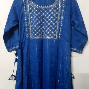 Blue Silvery Kurta