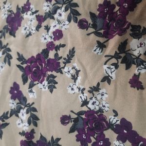 Women T-shirts Purple Flowers Printing 💐