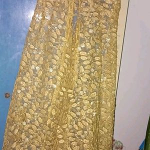 Golden Shrug With Frock