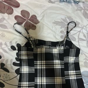 Checkered H&M Bodycon Dress, Size XS