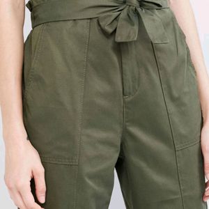 Max Women Olive Cotton Pant | Waist 26 | Hip 30