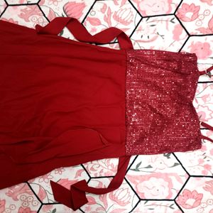 Pretty Maroon Dress| Party Wear|Pinterest| Shimmer