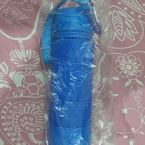 Foldable Silicon Blue Waler Bottle 1 Litre