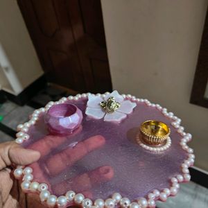 Hand Made Resin Pooja Thali