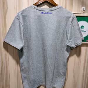 Adidas Originals Grey Cotton T-Shirt