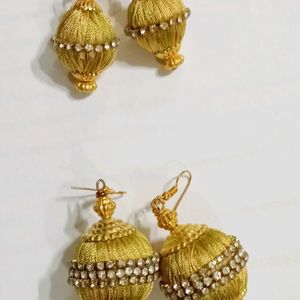 Green Silk Jewellery Set