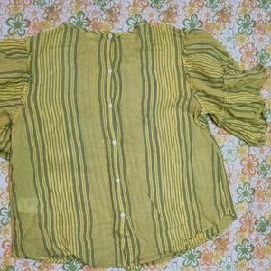 Women - Imported Yellow Strip Top