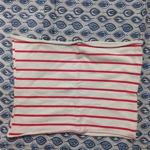 Zara Dupe Red Stripes Tube Top 🎀💗