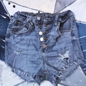 Girls Blue Denim Shorts, Jeans Shorts