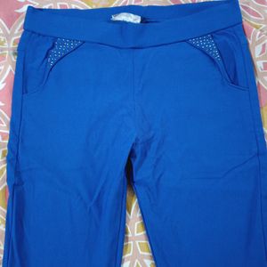 New Stretchable Pant 26-28-30 It Fits (Royal Blue)