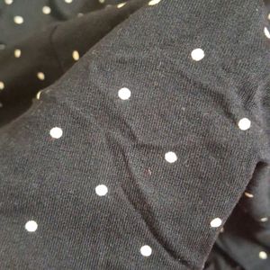 Polka Dot Black Flayered Skirt