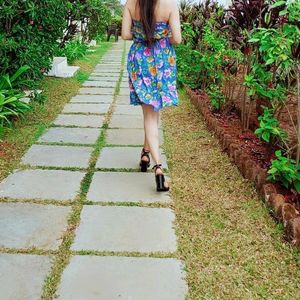 Tube Cotton Cute Dress Flower Print