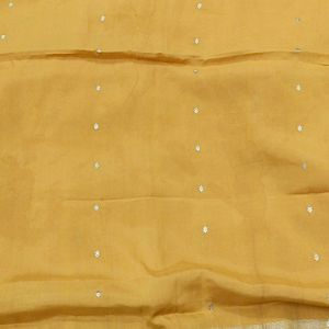 Yellow Green Mysore Crepe Silk