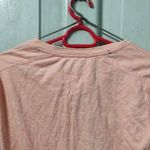 Light Orange Coloured Full Sleeved Men's Tshirt