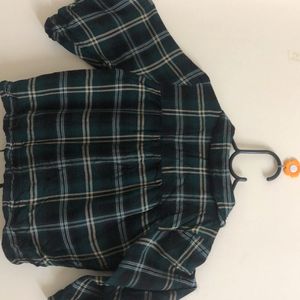 Checked Crop Shirt