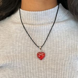 Red Caged Heart Cord ♥️