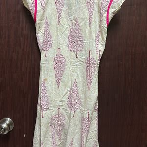 Pretty Pink White Kurta