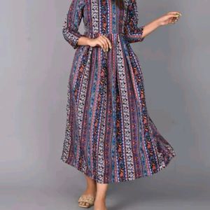 Multicolor Printed Frock Kurti