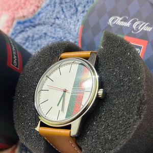 Peter England Watch Genuine leather