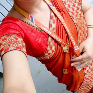 Saree With Matching Blouse