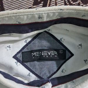 Menever Mens Full Sleeves Shirt (Size=XL)