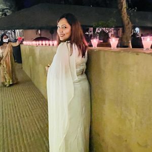 White Drape Saree